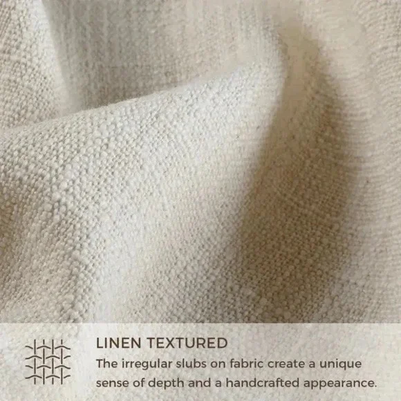 TWOPAGES Liz Linen Drape Pleated Curtains (4) 52Wx108