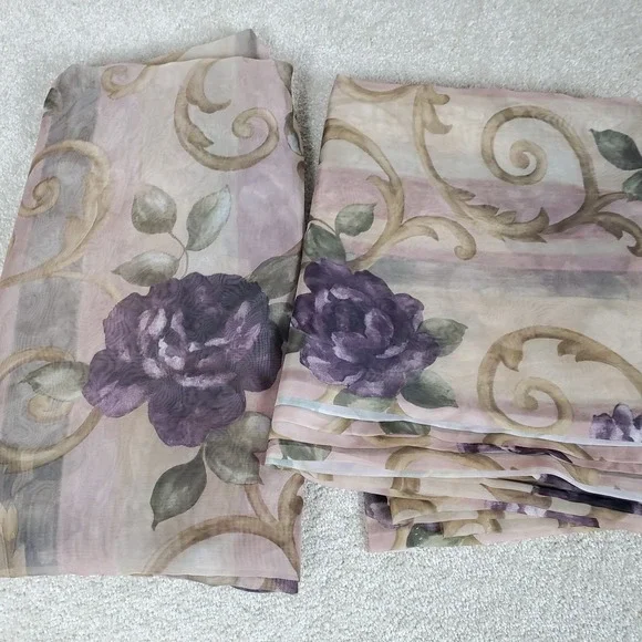 Croscill Scarf Chambord Cassis Scarves 2 Pieces Size 60X216