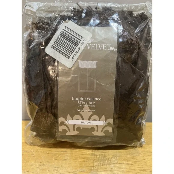 Royal Velvet Empire Valance Hilton Brown 72x18