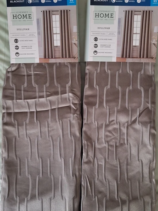 jcpenney Sullivan Textured Grommet Curtain Panels - Taupe