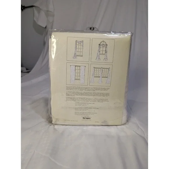 Pier 1 Imports Cotton Traditions Window Scarf White 40x210 NWT