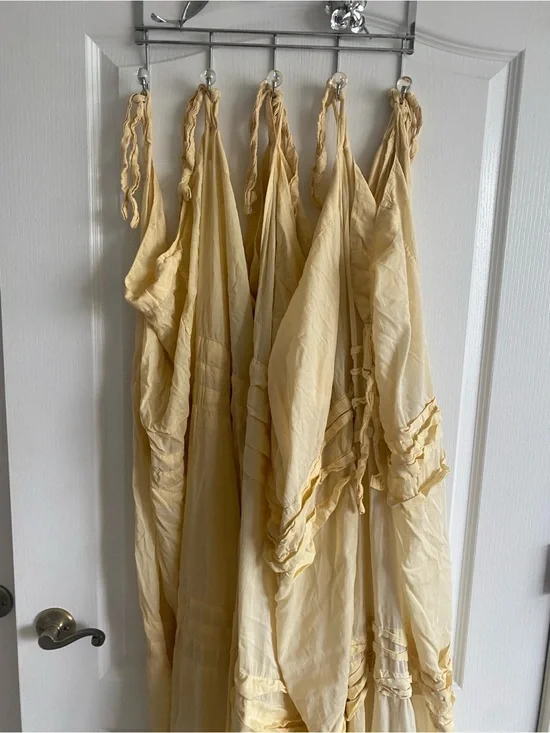 April Cornell Pale Yellow Ruffled Curtain Panel (2)