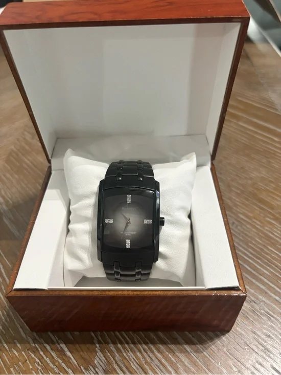 Armitron Black Tank Stainless Steel Watch