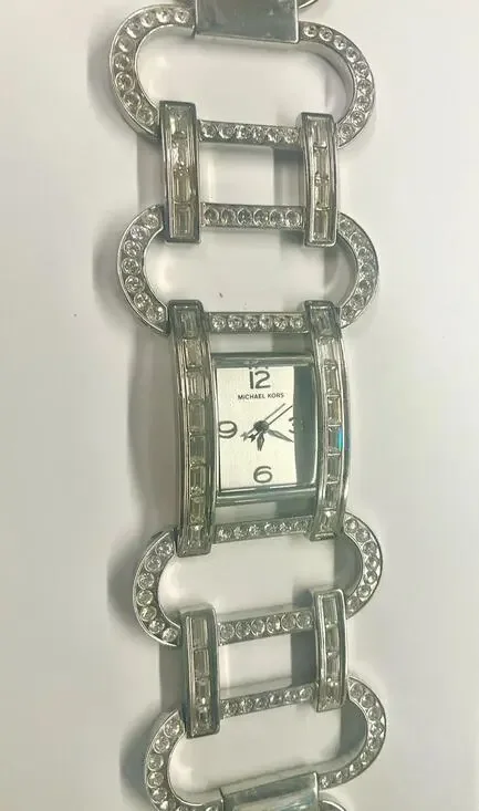 Michael Kors women’s crystal pavé chain-link bracelet watch MK3055