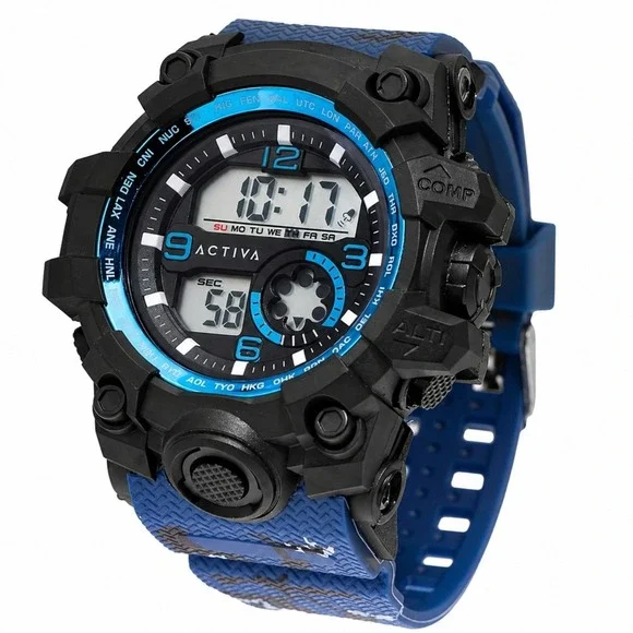 NEW Activa Endurance X Invicta Men's Digital‎ Watch 54.5mm Blue ACW435-003 #1098