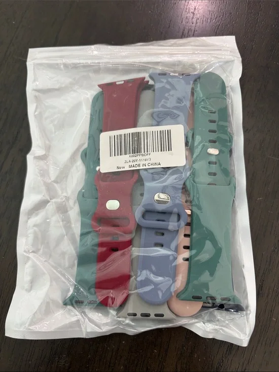 Silicone Watch Band Bundle in Teal, Red, Lavender, Pink, Gray