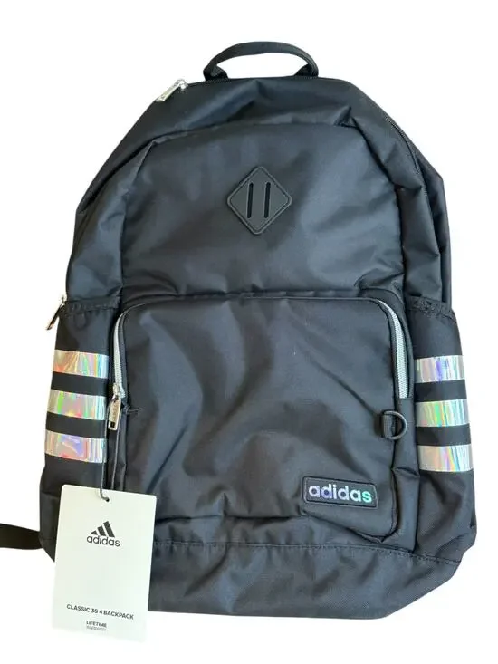 Adidas Classic 3S 4 Backpack Black Reflective Tape
