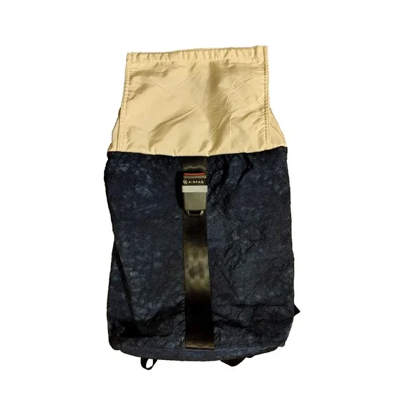 AIRPAQ Upcylcled Airbag  Backpack  Rucksack Hiking Camo Outdoor White & Navy