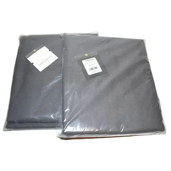 NEW Set of 2 Solid Gray Curtain Panels (54