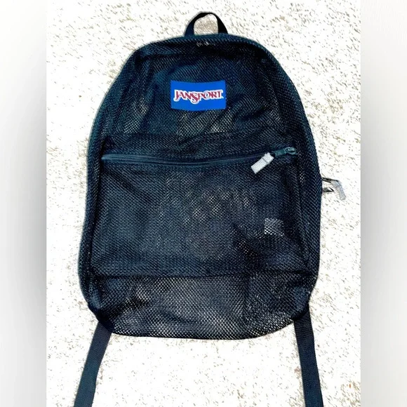 Jansport Black Mesh Backpack