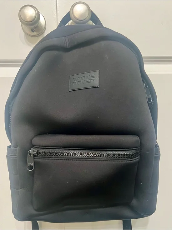 Dagne Dover Large Dakota Backpack Onyx Neoprene Travel Laptop Bag