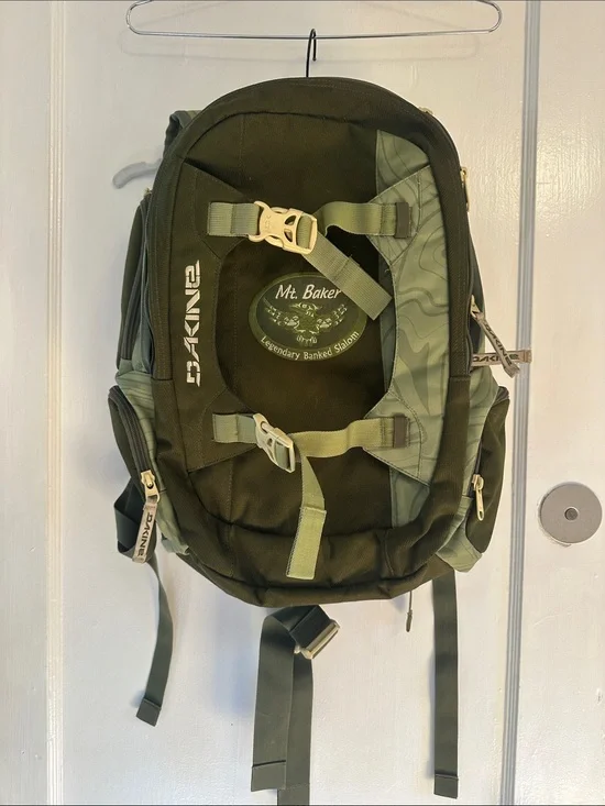 Dakine Olive Green Mt. Baker Daypack with Strap System