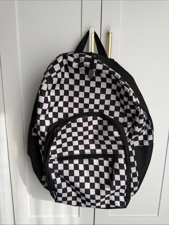 Black & White Checkerboard Backpack
