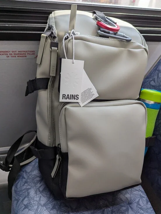 RAINS Trail Cargo Backpack Waterproof Travel Commuter Bag w/ Tags