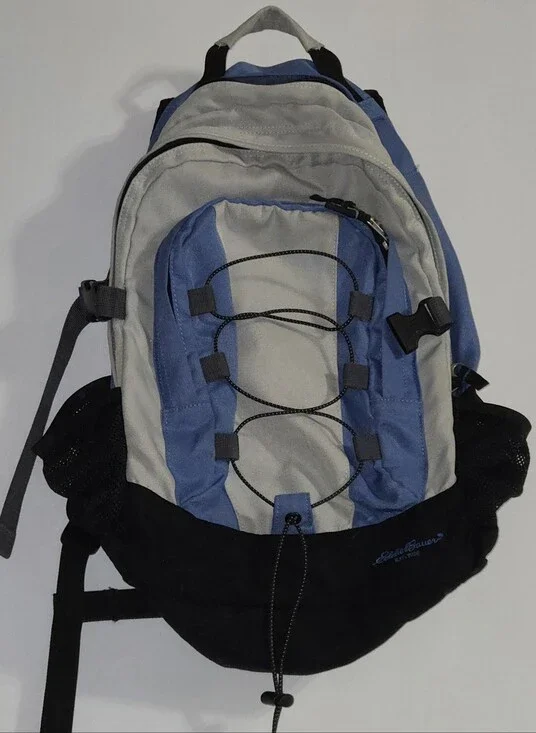 Eddie Bauer Mens Blue, Gray, & Black hiking backpack