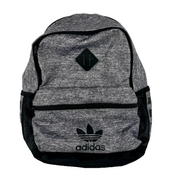 adidas Originals Trefoil Gray Heather Backpack Book Bag Laptop School Backpack