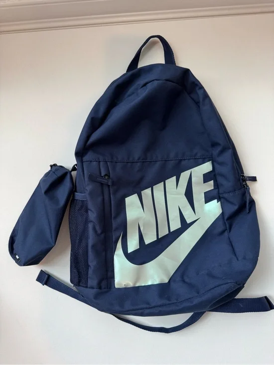 Nike Navy Backpack + Matching Pencil Case Book Bag School, Travel & Everyday