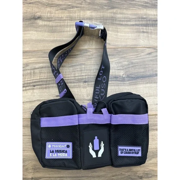 MUSOKUSO THAT'S AWFUL LOT OF COUGH SYRUP MUSO KUSO TRIPLLE POCKET‎ WAIST BAG