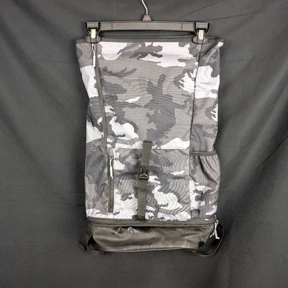 Nike‎ Roll Top Gym Bag Gray Camouflage Men's Backpack