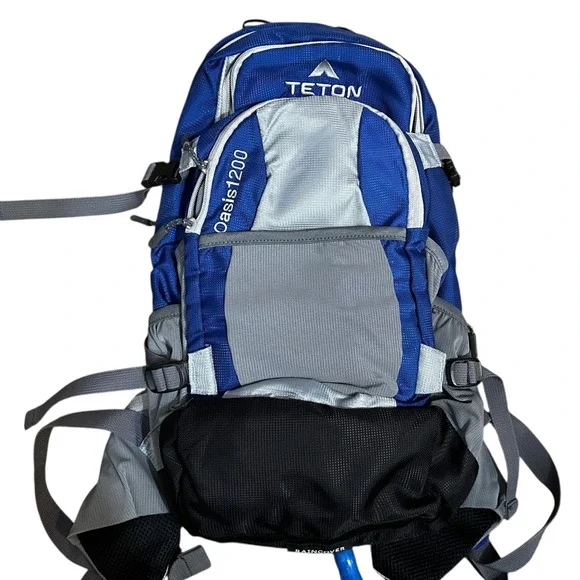 Teton‎ Sports Oasis 1200 Hydration Backpack Blue Gray Pack with Water Bladder