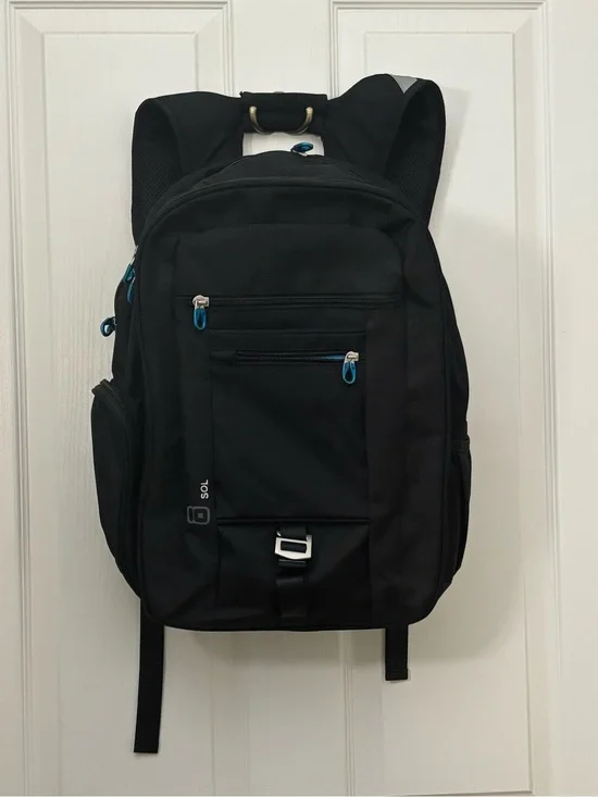 Black Sol Laptop Backpack Traveler Commute Bag