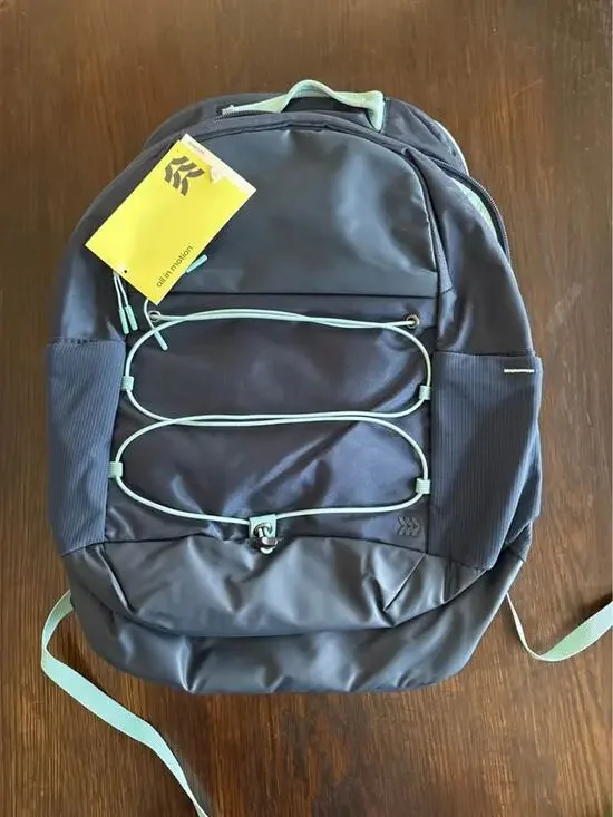 All in Motion Navy Water Repellent Laptop Backpack 15” School Travel NWT