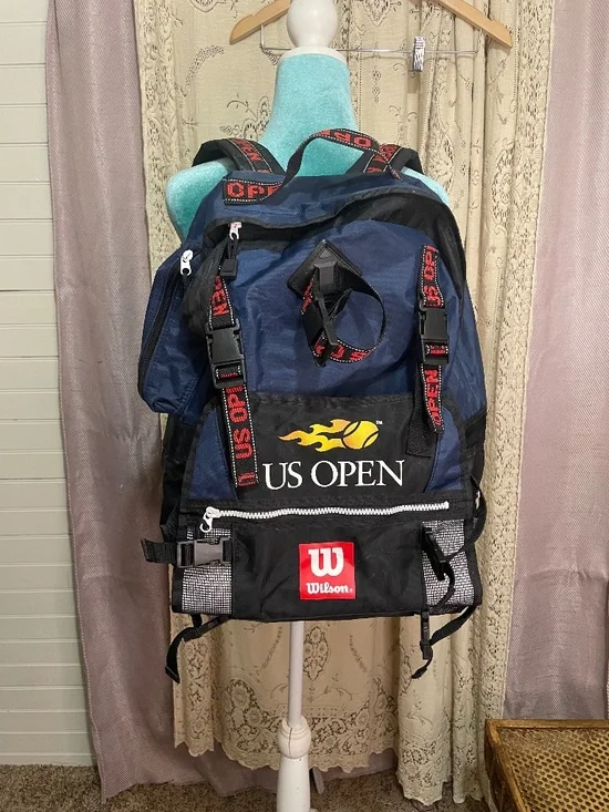 Wilson: vintage US Open nylon tennis backpack