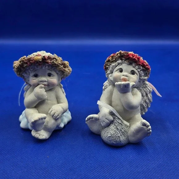 Dreamsicles Kisses n Wishes 11212 Cherub Angel Figurine Set Kristin 1996 1999