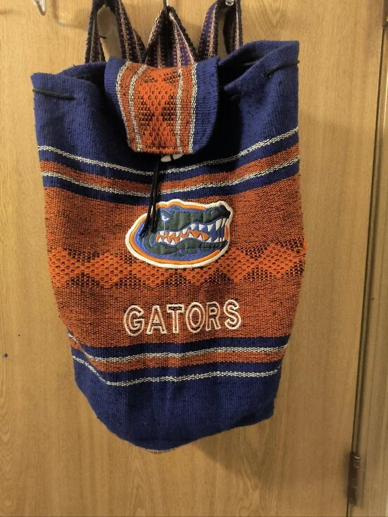 Vintage Florida Gators Woven Jerga Boho Backpack Gameday Rucksack NCAA