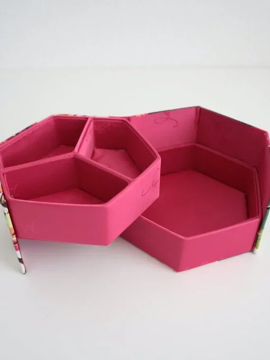 Vera Bradley Hexagonal Keepsakes Box in English Rose