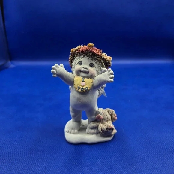 Dreamsicles I Love You Cherub Figurine DC225 Kristin 1994 Angel with Teddy Bear