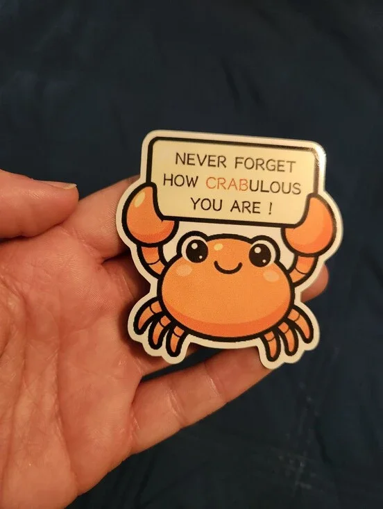 🎉 Crab Positive Saying Magnet