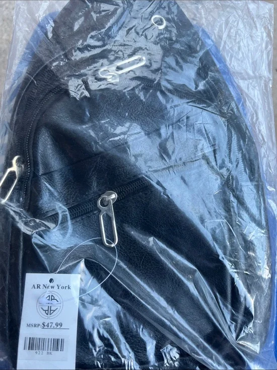 AR New York Black Men's Backpack Sling Bag