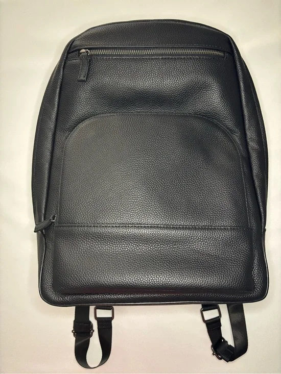 Leather Men's Backpack in Black