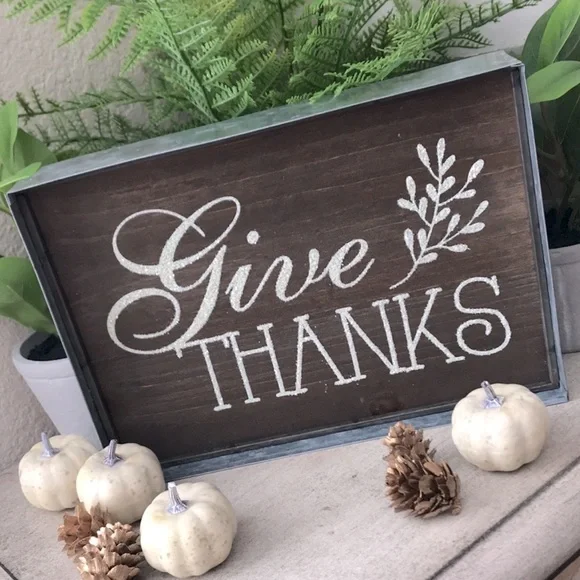 Rustic Farmhouse Fall Harvest wood and galvanized metal decor sign