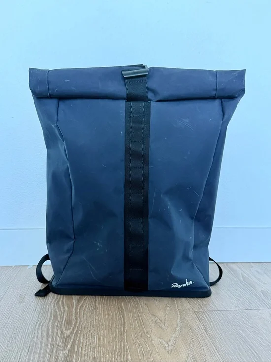Rare Rapha Roll-Top Backpack - Navy x Hi Vis Pink