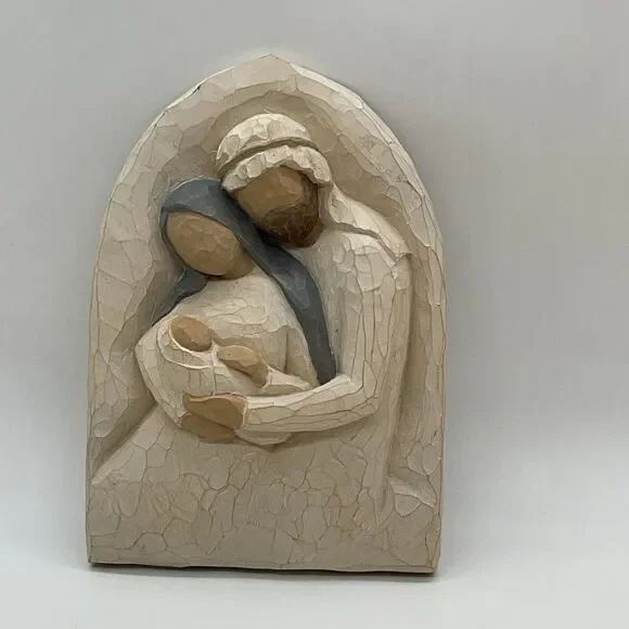 Vintage Willow Tree Nativity Holy Family A Child is Born Plaque - no box