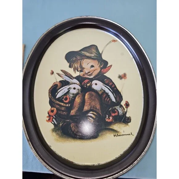Vintage 1983 Ars Edition Hummel Oval Metal Tray 