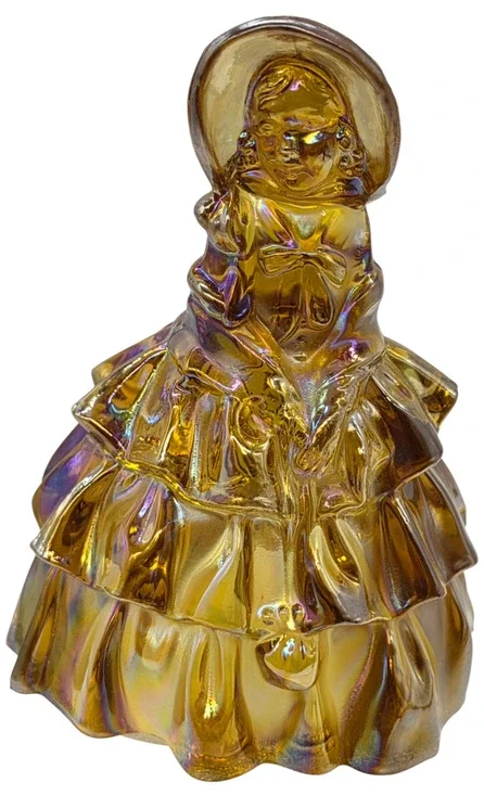Wheaton Glass 1960’s AMBER Carnival Glass Southern Belle