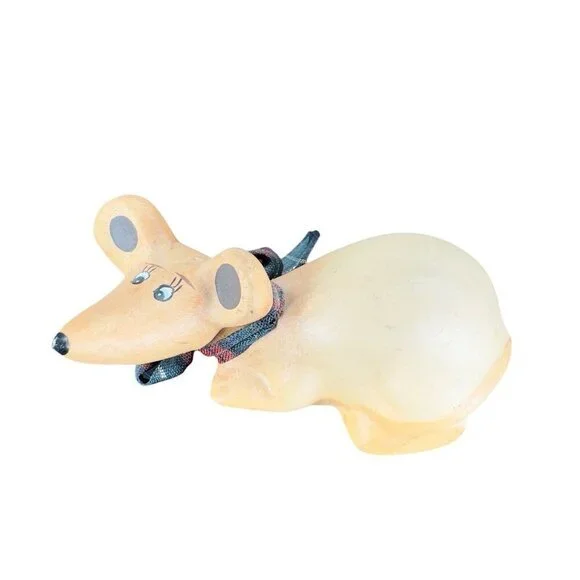 VINTAGE Kunstgewerbe Schett Ceramic Mouse Figurine Whimsical Sticker Elisabeth L