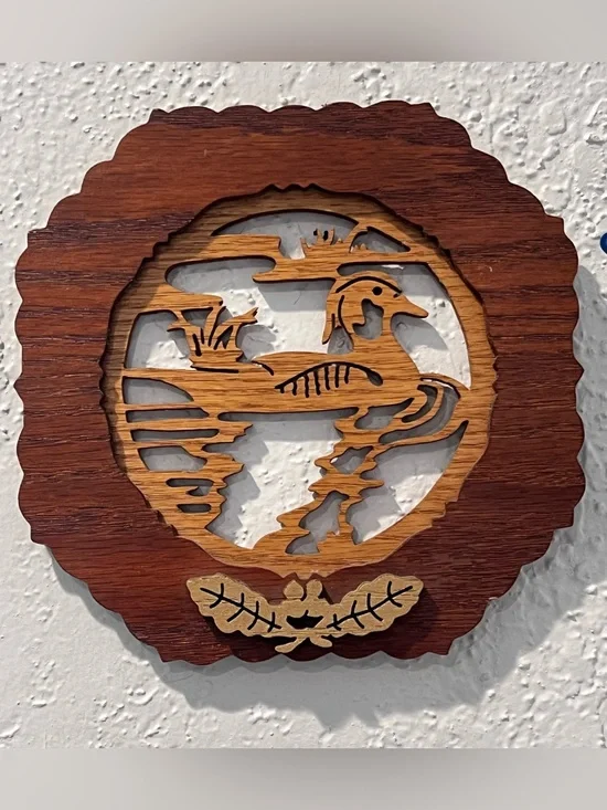 Handmade Wooden Loon Lake Wall Plaque Rustic Cabin Decor