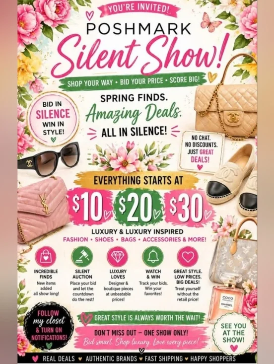Multiples Pink Floral Silent Show Promotional Poster