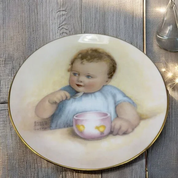 1987 Hamilton Collection Bundles of Joy Plate Dish Bessie Pease‎ Gutmann Ceramic