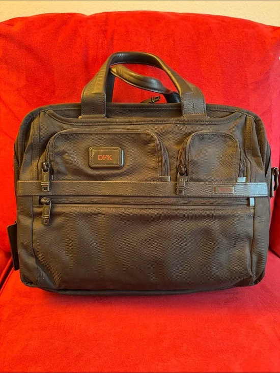 Tumi Black Men's Briefcase Laptop Bag