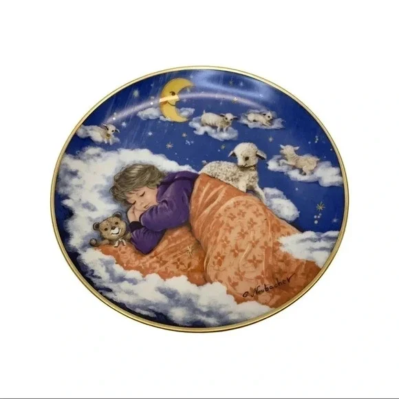 Vintage Decorative collection plate by German artist Gerda Neubacher