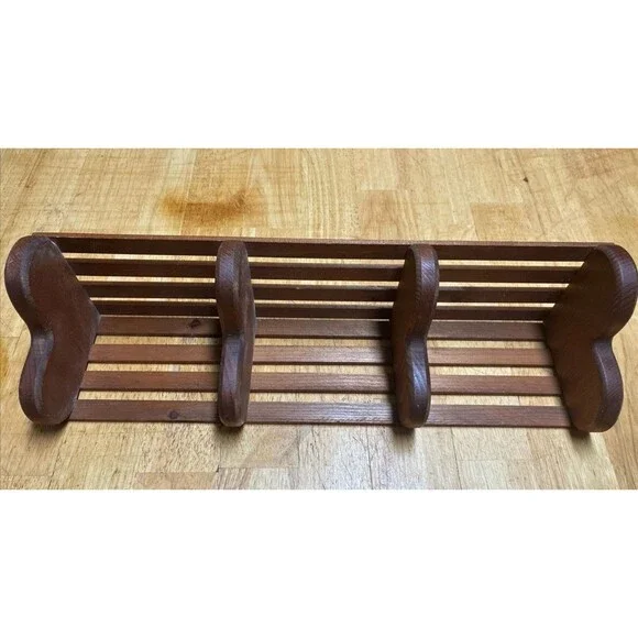 Wooden Heart Shelf Or Display Rack Country Cottage 19” Rustic Corner