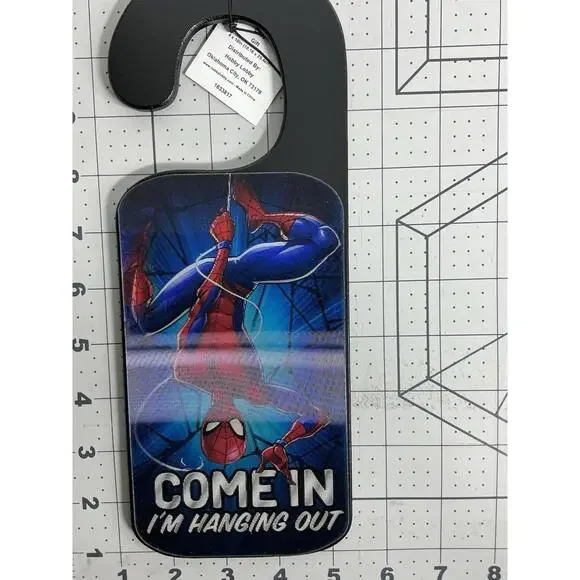 Spider-Man Bedroom Door 3D Privacy Sign Double Sided Pictures‎