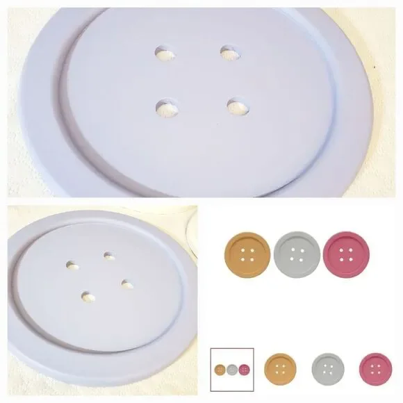 Blue Button Wall Decor