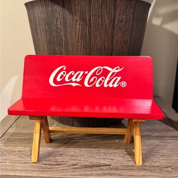 Coca-Cola Red Mini Bench Collectible