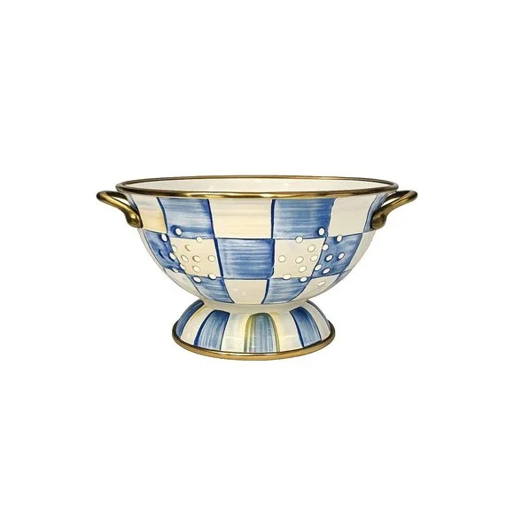 MacKenzie-Childs Royal Check Small Colander *NEW
